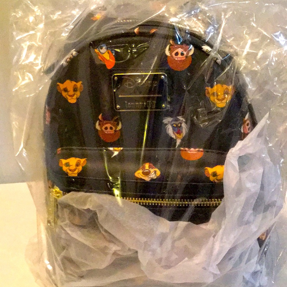 Loungefly Disney Lion King Faces AOP Mini Backpack